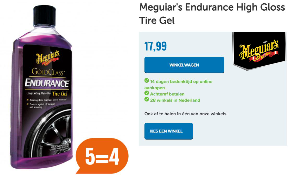 Meguiar's Endurance High Gloss Tire Gel