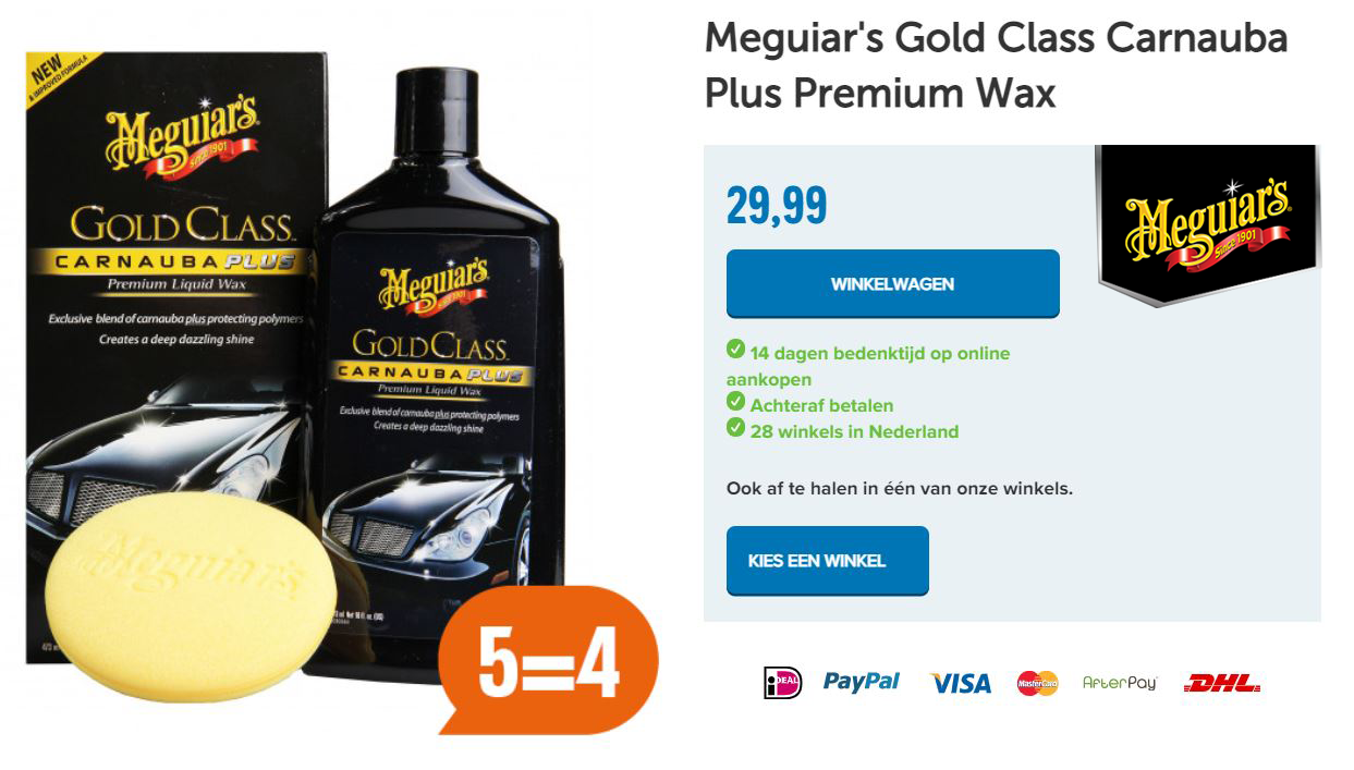 Meguiar's Gold Class Carnauba Plus Premium Wax