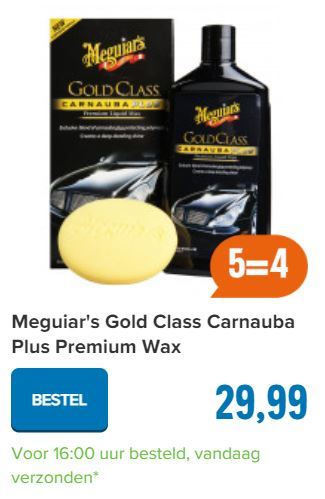 Meguiar's Gold Class Carnauba Plus Premium Wax