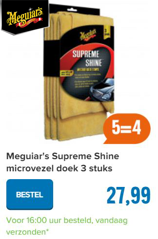 Meguiar's Supreme Shine microvezel doek 3 stuks