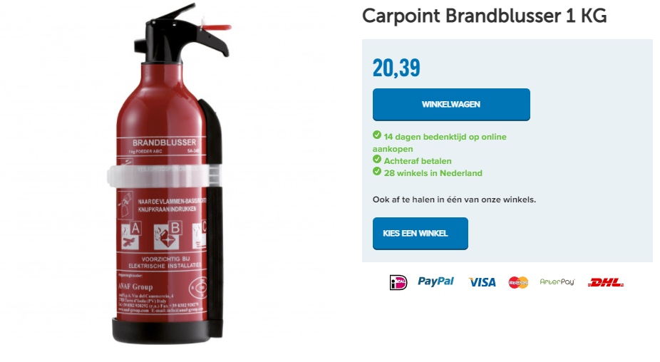 Carpoint Brandblusser 1 KG