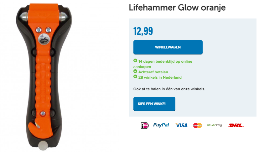 Lifehammer Glow oranje