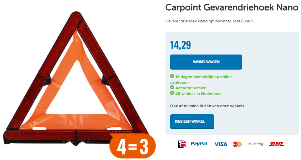 Carpoint Gevarendriehoek Nano