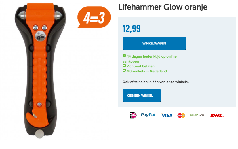 Lifehammer Glow oranje