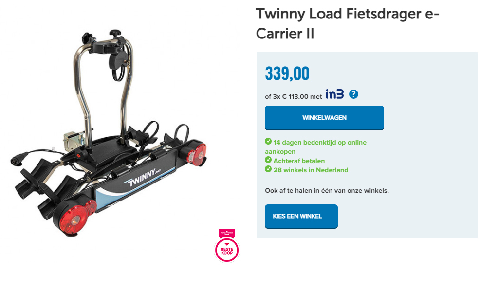 Twinny Load Fietsdrager e-Carrier II