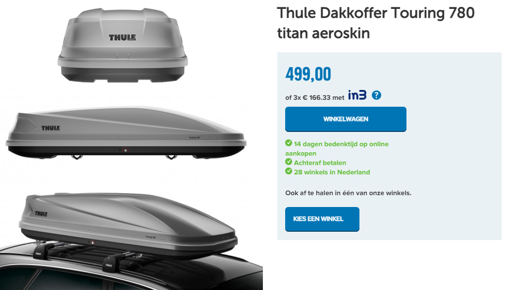 Thule Dakkoffer Touring 780 titan aeroskin