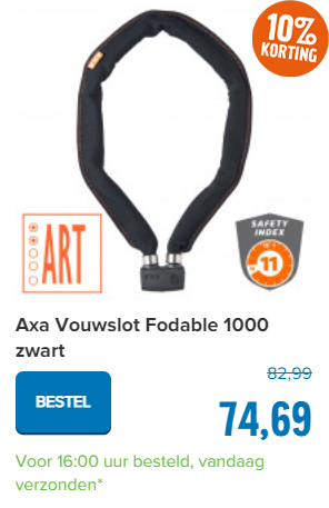 Axa Vouwslot Fodable 1000 zwart