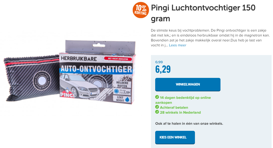 Pingi Luchtontvochtiger 150 gram