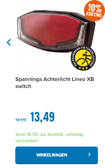 Spanninga Achterlicht Lineo XB switch