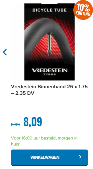 Vredestein Binnenband 26 x 1.75 – 2.35 DV