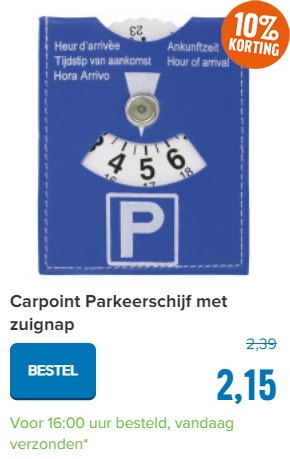 Carpoint Parkeerschijf met zuignap