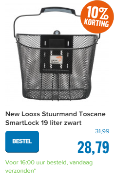 New Looxs Stuurmand Toscane SmartLock 19 liter zwart