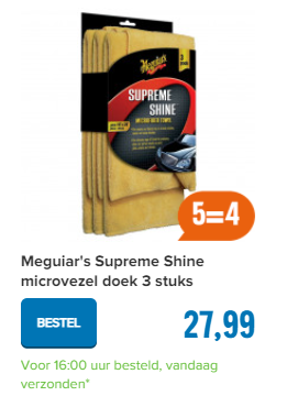 Meguiar's Supreme Shine microvezel doek 3 stuks