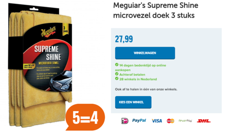 Meguiar's Supreme Shine microvezel doek 3 stuks