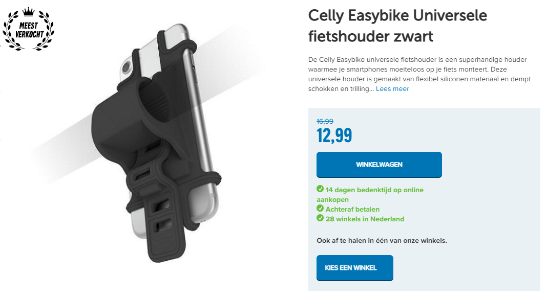 Celly Easybike Universele fietshouder zwart