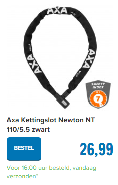 Axa Kettingslot Newton NT 110/5.5 zwart