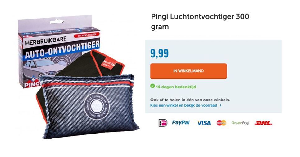 Pingi Luchtontvochtiger 300 gram