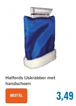 Halfords ijskrabber met handschoen