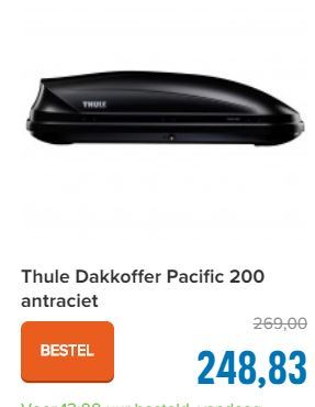 Thule Dakkoffer Pacific 200 antraciet