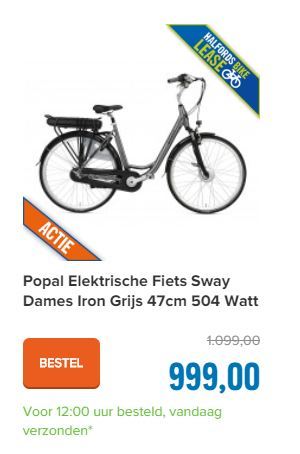 Popal Elektrische Fiets Sway Dames Iron Grijs 47cm 504 Watt