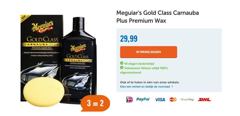 Gold class carnauba