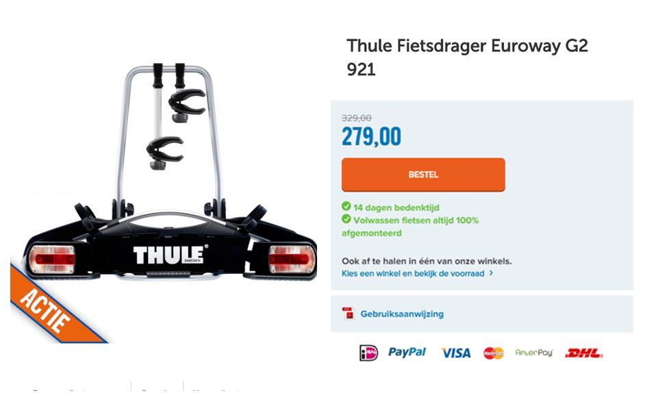 Thule Fietsdrager Euroway G2 921