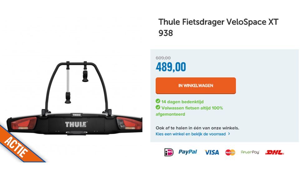 Thule Fietsdrager VeloSpace XT 938