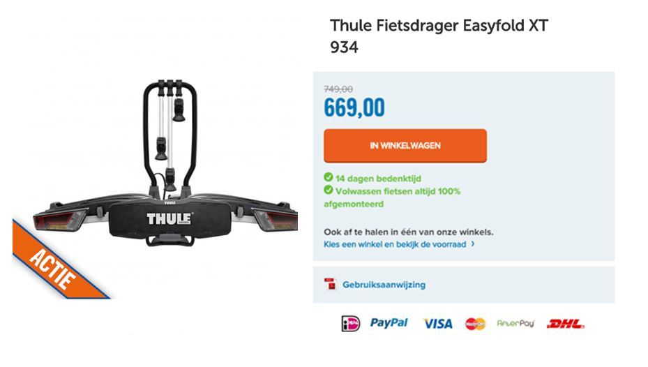 Thule Fietsdrager Easyfold XT 934