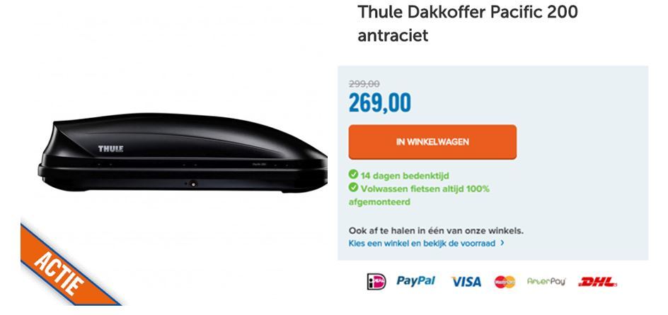 Thule Dakkoffer Pacific 200 antraciet