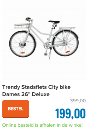 Trendy Stadsfiets City bike Dames 26 inch Deluxe