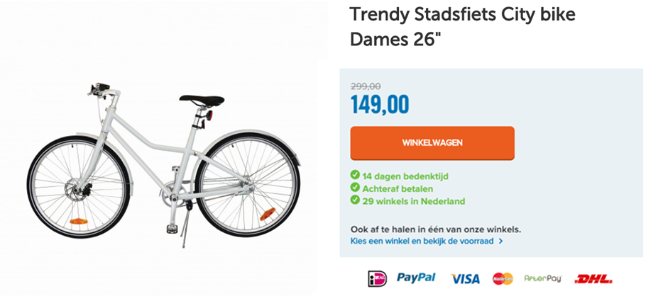 Trendy Stadsfiets City bike Dames 26 inch