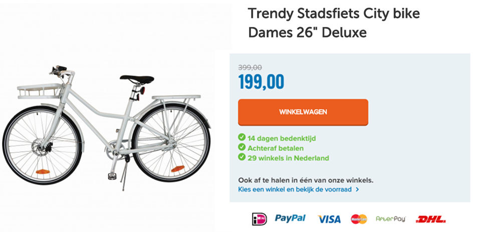 Trendy Stadsfiets City bike Dames 26 inch Deluxe
