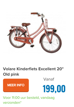 Volare Kinderfiets Excellent 20" Old pink