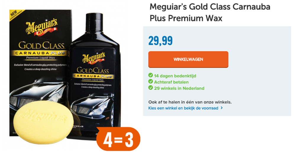 Meguiar's Gold Class Carnauba Plus Premium Wax