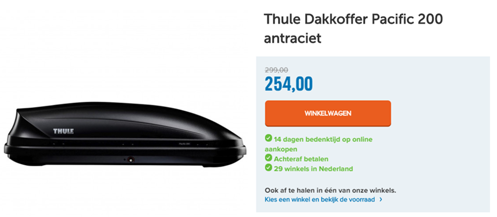 Thule Dakkoffer Pacific 200 antraciet