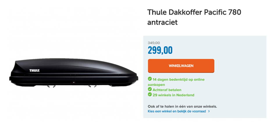 Thule Dakkoffer Pacific 780 antraciet