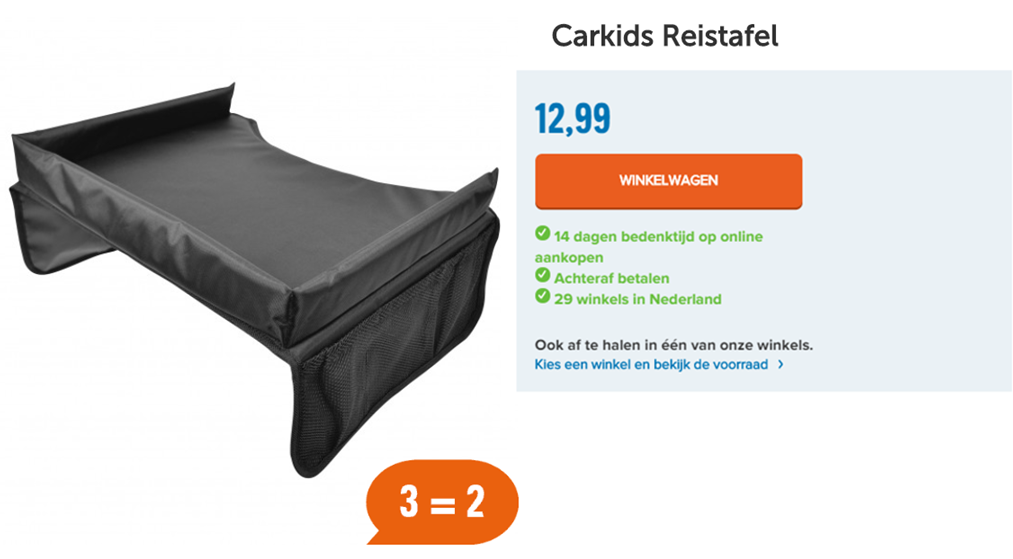 Carkids Reistafel