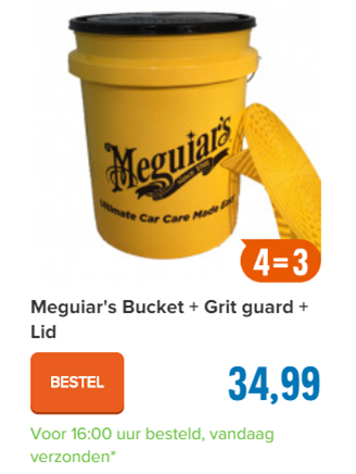 Meguiar's Bucket + Grit guard + Lid