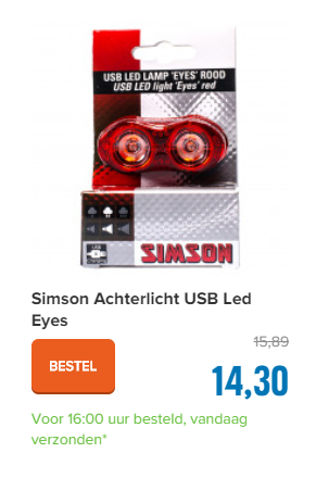 Simson Achterlicht USB Led Eyes