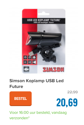 Simson Koplamp USB Led Future