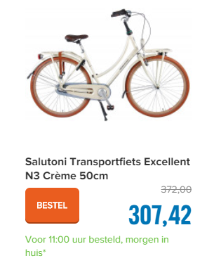 Salutoni Transportfiets Excellent N3 Crème 50cm