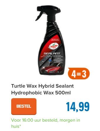 Turtle Wax Hybrid Sealant Hydrophobic Wax 500ml