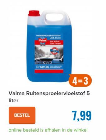 Valma Ruitensproeiervloeistof 5 liter