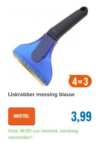 IJskrabber messing blauw