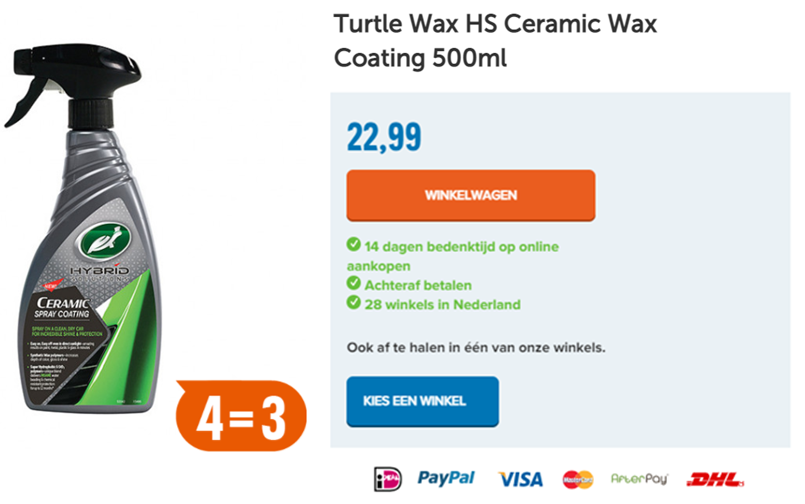 Turtle Wax HS Ceramic Wax Coating 500ml