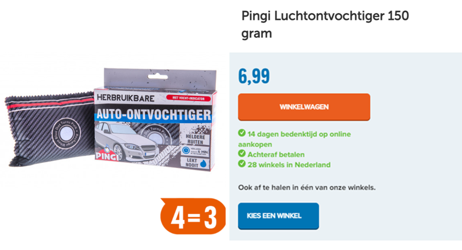 Pingi Luchtontvochtiger 150 gram