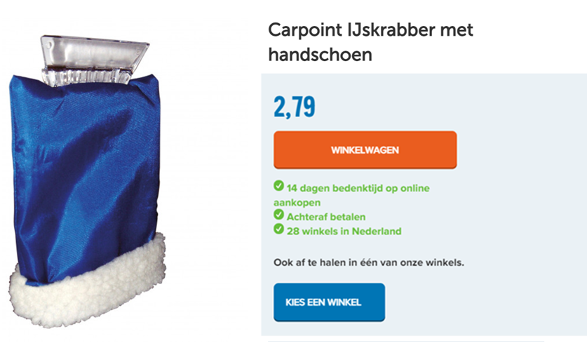 Carpoint IJskrabber met handschoen