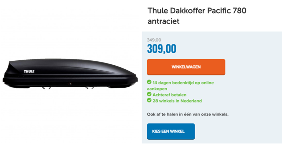 Thule Dakkoffer Pacific 780 antraciet