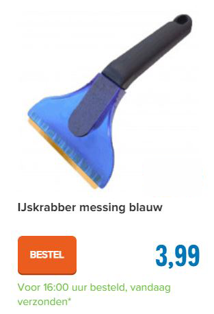 IJskrabber messing blauw