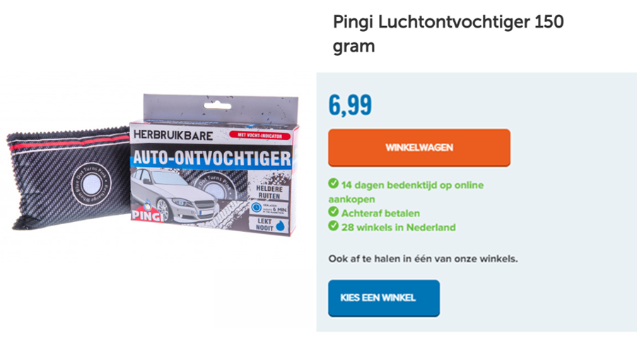 Pingi Luchtontvochtiger 150 gram